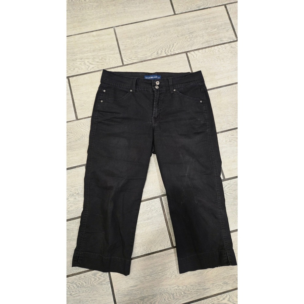 Bandolino Blu Womens Black Capri Pants Size 10 Cropped Twill Trousers Casual